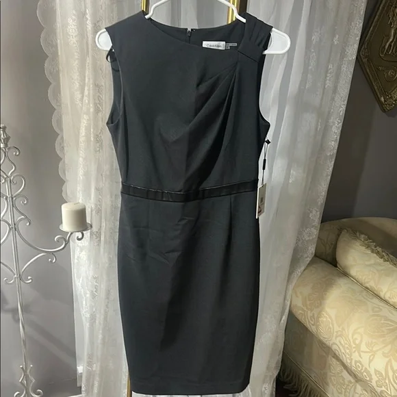 Calvin Klein | Dresses | Calvin Klein Gray Sleeveless Midi Dress | Poshmark